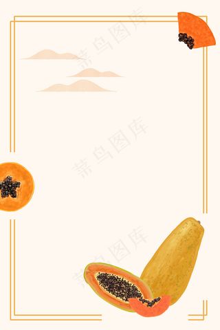 文艺二月水果木瓜