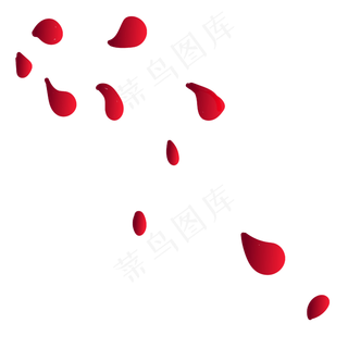 飘零红色玫瑰花瓣