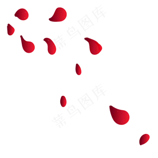 飘零红色玫瑰花瓣