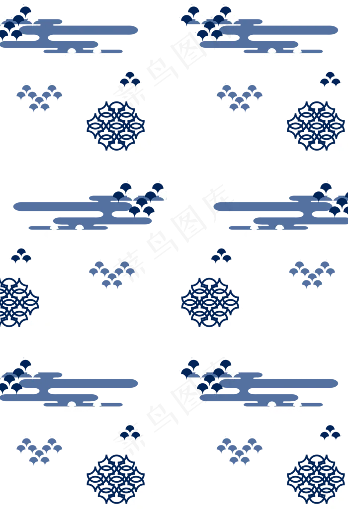 国潮冷色调底纹(3543X5315(DPI:299))psd模版下载