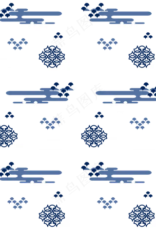 国潮冷色调底纹