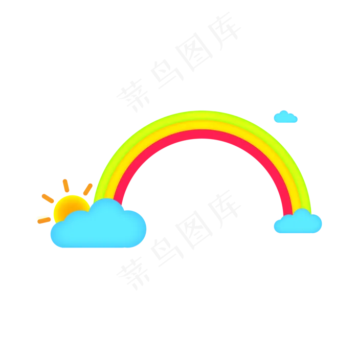 可爱儿童节太阳彩虹(500X500)eps,ai矢量模版下载