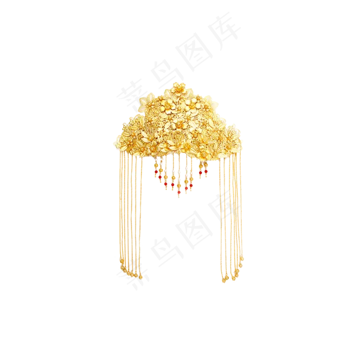 复古中式新娘龙凤袍亮片头饰,免抠元素(1000*1000px 72 dpi )