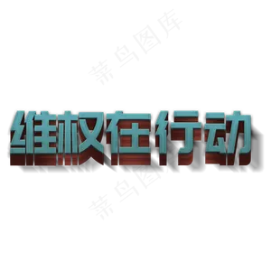 维权在行动立体字