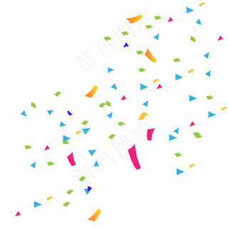 漂浮纸片彩带,免抠元素