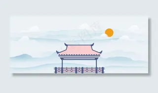 新中国风中式复古房地产