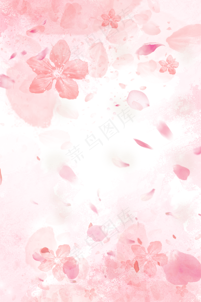 水彩春天宣传海报背景素材