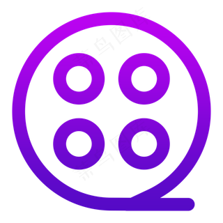 卡通紫色的视频图标