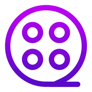 卡通紫色的视频图标