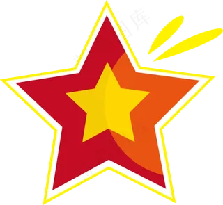 矢量手绘五角星,免抠元素