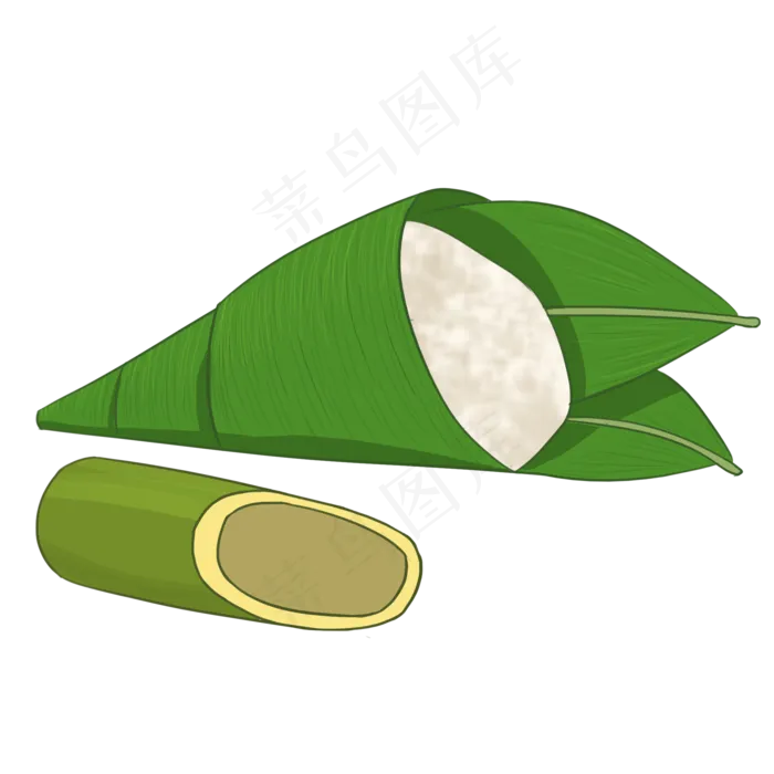 未包好的粽子png元素(2000X2000(DPI:300))psd模版下载