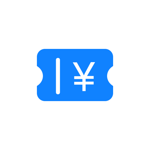 优惠券蓝色渐变图标(500X500(DPI:300))psd模版下载