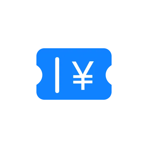 优惠券蓝色渐变图标(500X500(DPI:300))psd模版下载