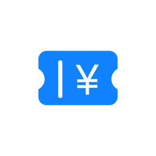 优惠券蓝色渐变图标