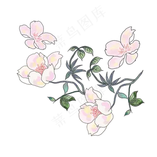 樱花烂漫唯美粉嫩装饰PNG,免抠元素