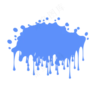 创意蓝色油漆涂鸦效果