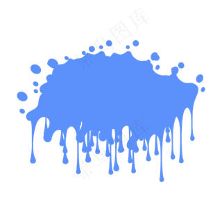 创意蓝色油漆涂鸦效果