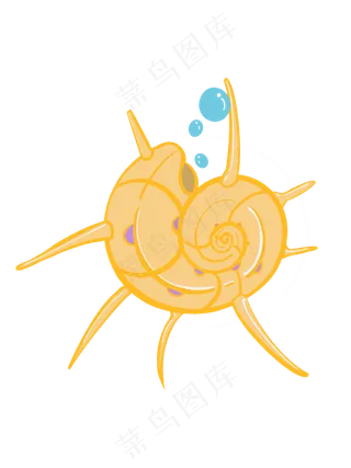 夏至清新暖色海螺