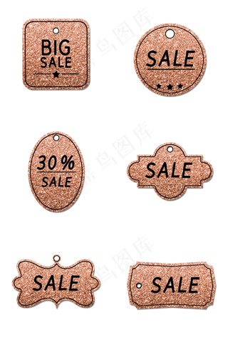 金色闪粉促销吊牌组图