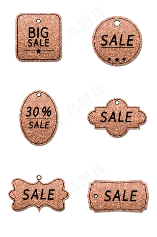 金色闪粉促销吊牌组图