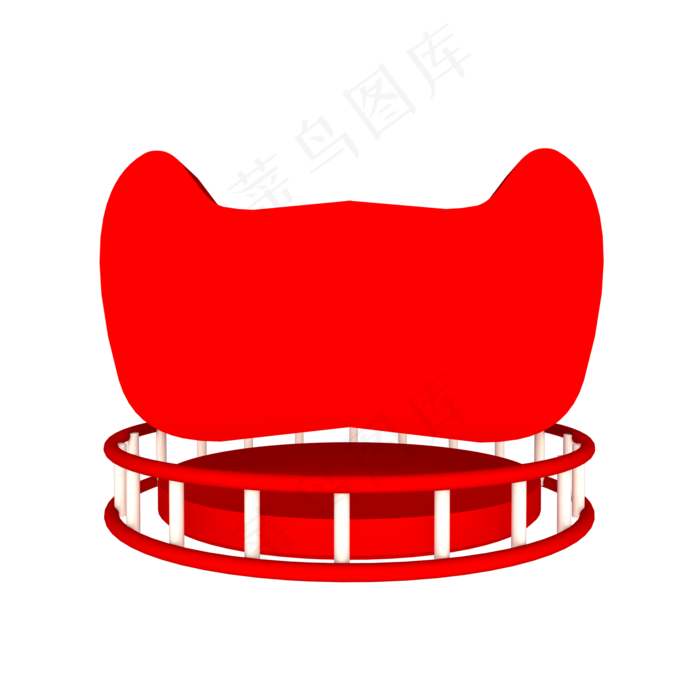 C4D红色618展台(2000X2000(DPI:300))psd模版下载