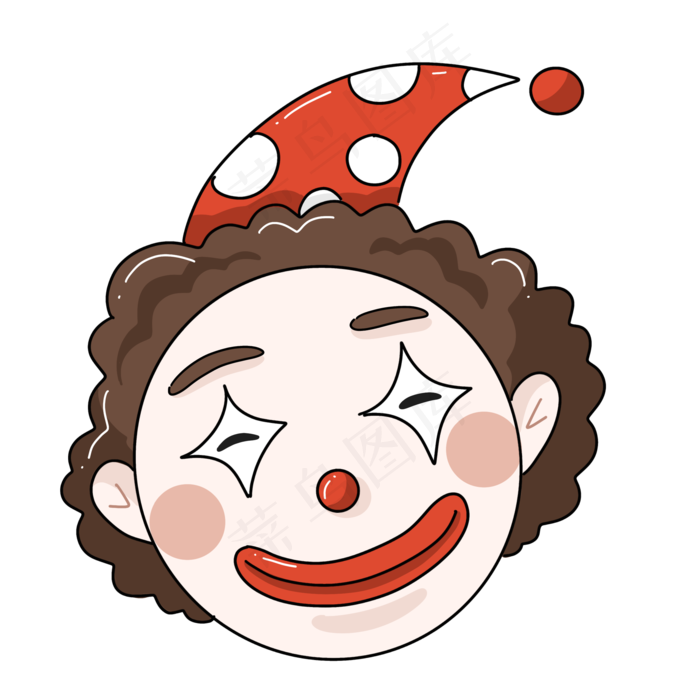 愚人节小丑装饰插画