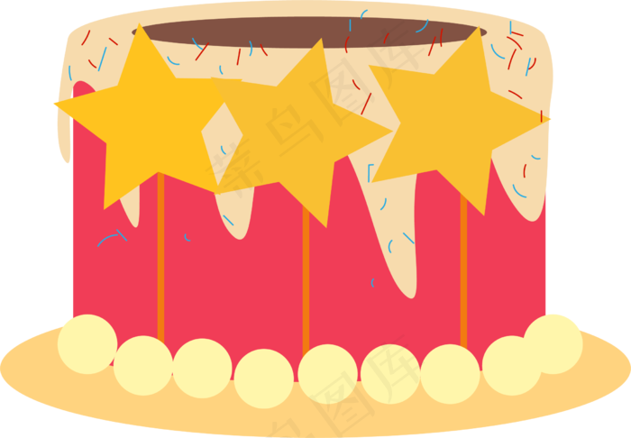蛋糕儿童节的插画
