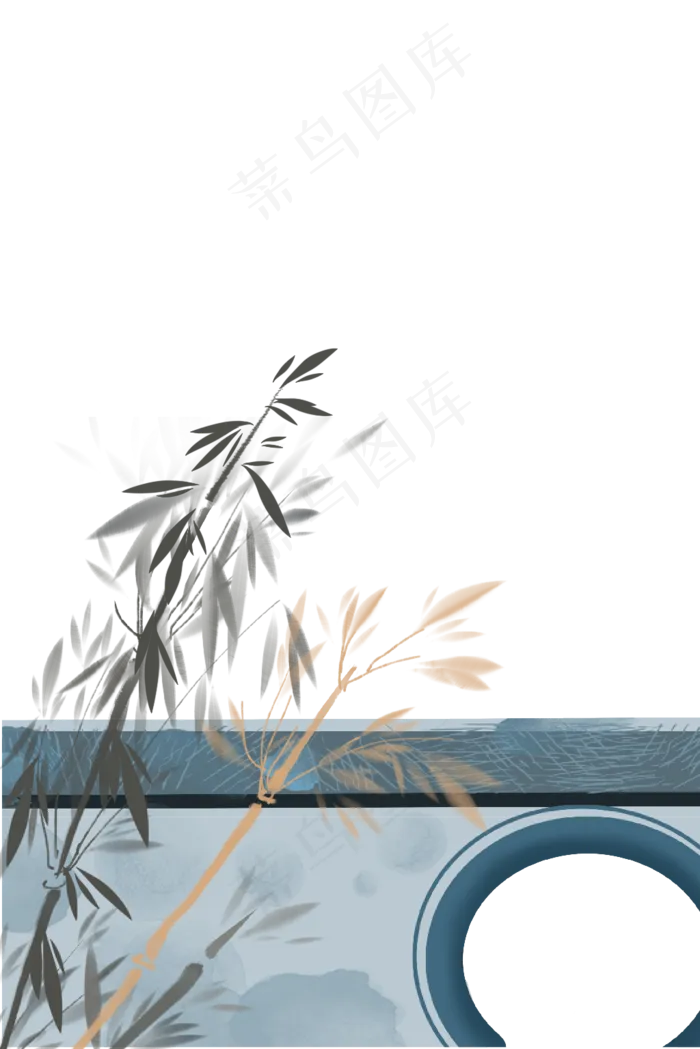水墨竹子墙(1024X1535(DPI:300))psd模版下载