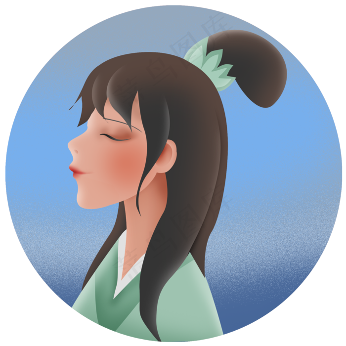 中国风古风侧脸