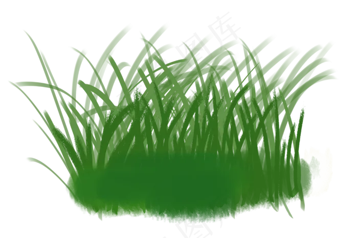 春天里的一簇绿色草丛(3000X2000(DPI:96))psd模版下载