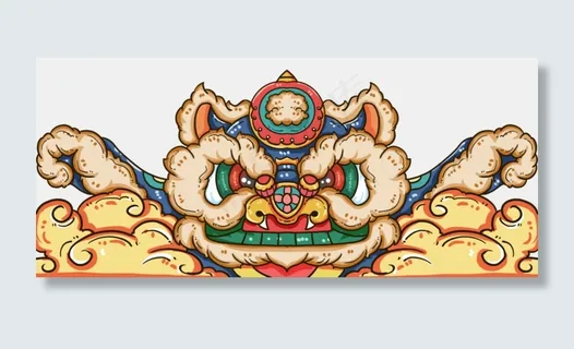 舞狮国风国潮风舞狮子,免抠元素