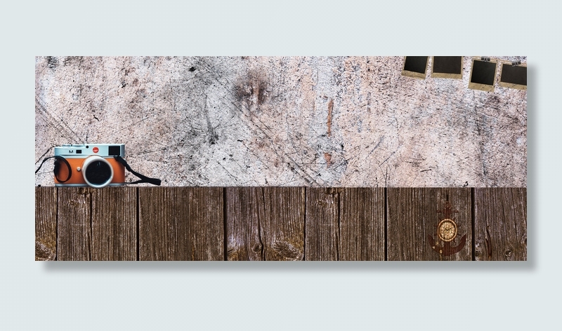 欧美式复古相机banner背景