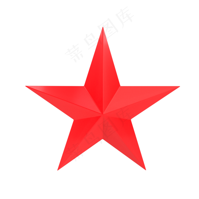 红色质感五角星(2000X2000(DPI:300))psd模版下载