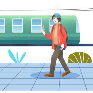 春运抢票上车的小女孩