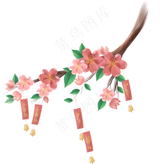 梅树和祈愿吊牌
