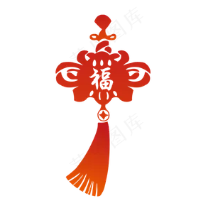 金色渐变中国结,免抠元素
