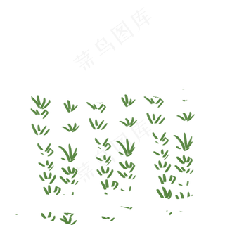 绿色的秧苗免抠图