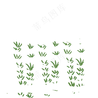 绿色的秧苗免抠图