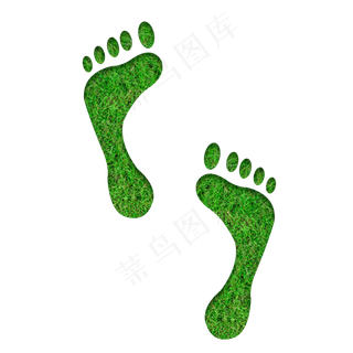 草坪脚印,免抠元素