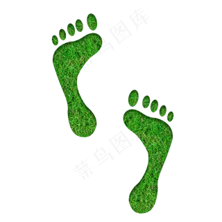 草坪脚印,免抠元素