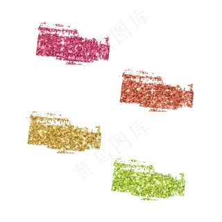 金粉笔刷笔触,免抠元素