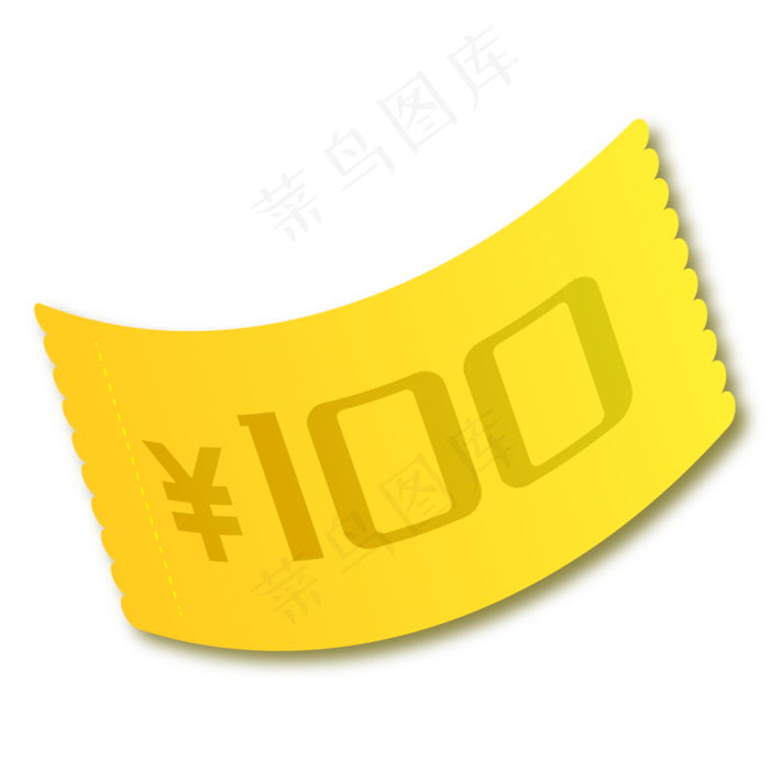 100元金色优惠券(2084*2084px 300 dpi )ai矢量模版下载