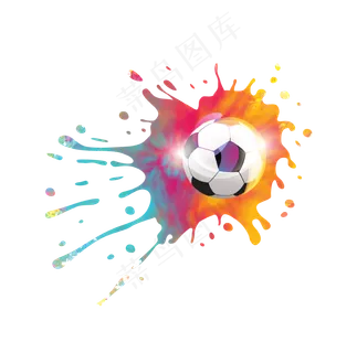 炫酷世界杯足球矢量免抠图