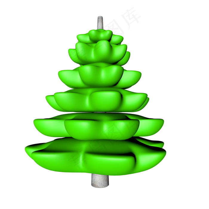 C4D松树植树节PNG(2000*2000px 300 dpi )