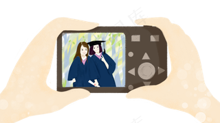 简约毕业季相机拍毕业照