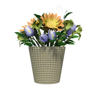 一盆好看的瓷器花瓶