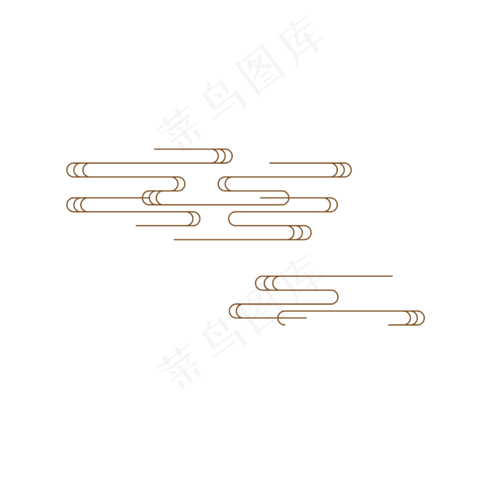 云纹复古古典装饰线条,免抠元素