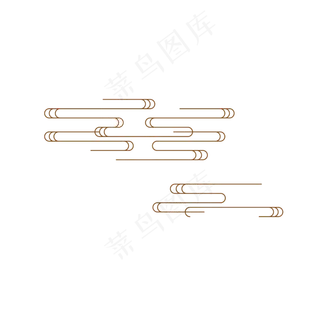云纹复古古典装饰线条,免抠元素