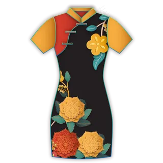 中国风国潮旗袍