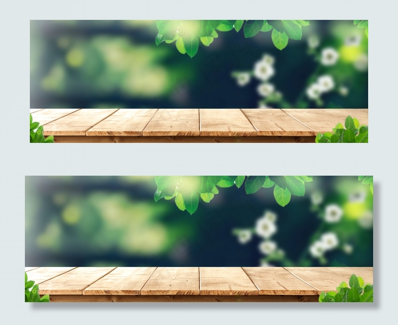 绿色简约木板促销打折海报banner